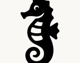 Seahorse SVG, Simple Sea Horse Clipart PNG | Cute Sealife Silhouette Cut File | Cricut Laser Cut | Commercial Use Instant Download
