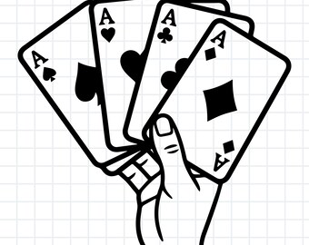 Playing Card SVG | Poker Cards Cut File, Card Suits SVG PNG | Cricut & Laser Cut | Instant Download