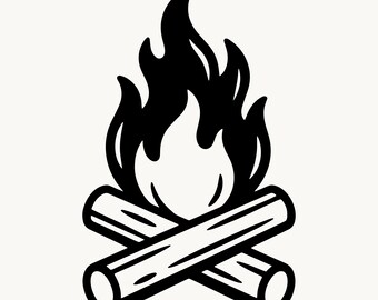 Campfire SVG PNG, Bonfire Cricut File | Camp Fire Svg, Wilderness Svg | Outdoor Camp Cut File, Instant Digital Download File