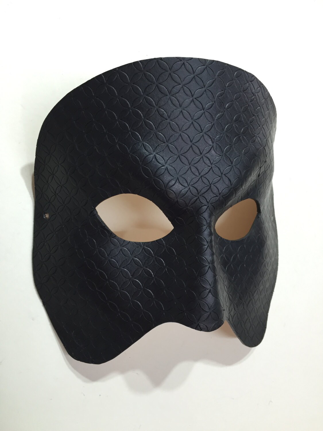 Black Full Face Phantom Mask, Leather, Designer Patterned Etsy