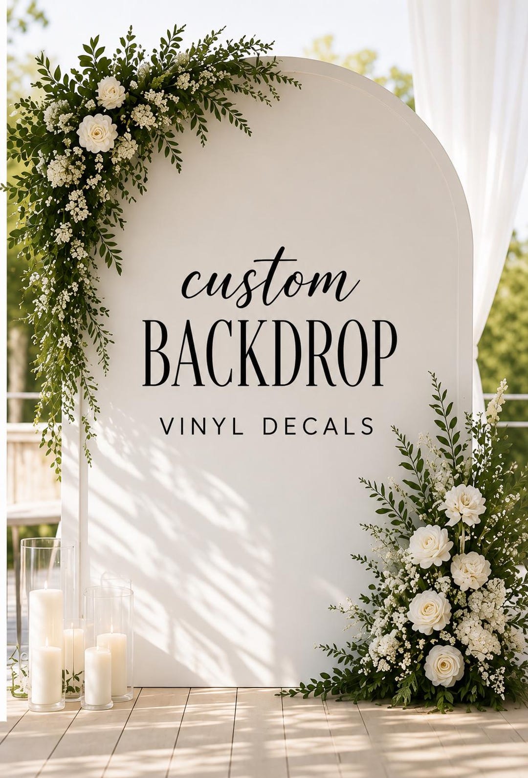 Custom Vinyl Backdrop Decal – Event Sign, Baby Shower, Birthday ...