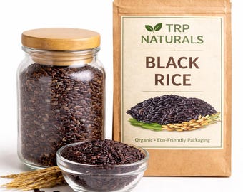 Arroz negro orgánico natural 1 kg – Grano integral rico en nutrientes