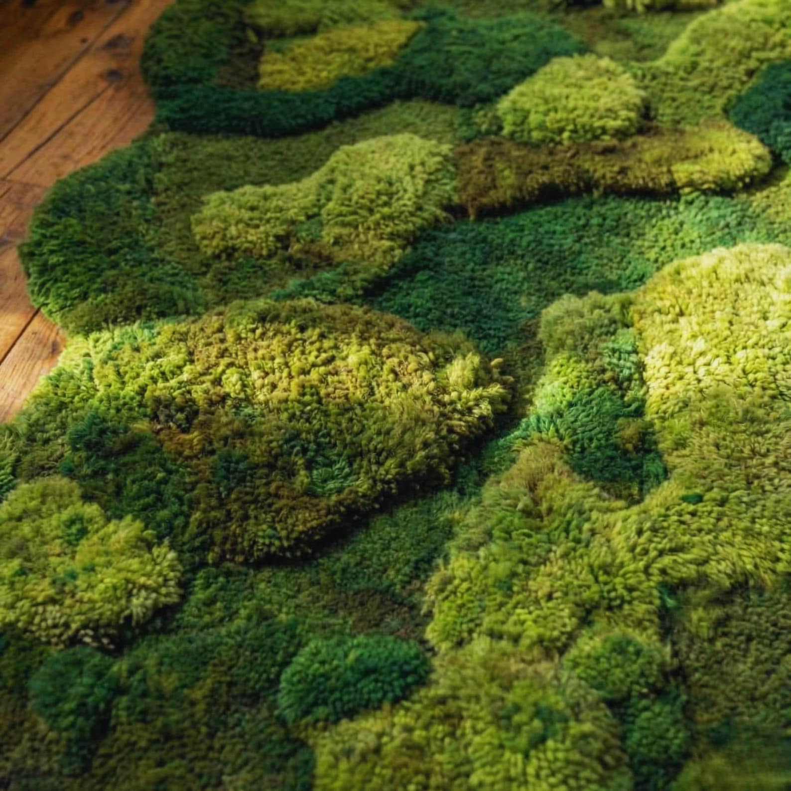 Hand Tufted Moss Rug | Forest Floor Textured Home Decor, Nature ...