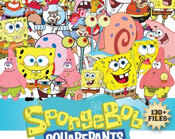 Sponge Bob SVG Bundle, Sponge Bob PNG, Sponge Bob Clipart, Sponge Bob Square Pants, Patrick Svg, Sponge Bob Cricut, SInstant Download