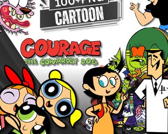 Cartoon Network PNG Bundle 100+ Files, Powerpuff Girls Dexter Johnny Bravo Courage Clipart Pack, Transparent Background Files