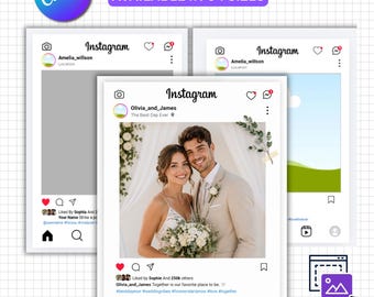 Instagram Frame Canva Editable, Instagram Photo Booth Frame Template, Printable Instagram Selfie Frame, Social Media Photo Prop