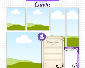 Printable Notepad Template Bundle Canva Editable, Notepad Template Set, Memo Pad Template, Custom Notepad Design, Drag And Drop Canva Frames