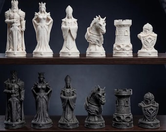 3D Printed Chess Pieces – Regnum Tournament Style Board Game Set