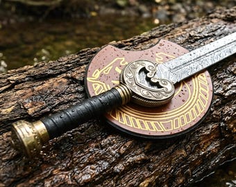 Anpassat Damaskusstål Svart Herugrim Svärd av Theoden King, Rings Of The Power Film Replica, Cosplay Rekvisita, Gåva till Honom