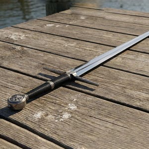 Handgjord Witcher 3-Wild Hunt stålvargmedaljong Geralt av Rivia replika | Handgjord fantasy displaybladplakett, samlarobjekt för heminredning Witcher Sword