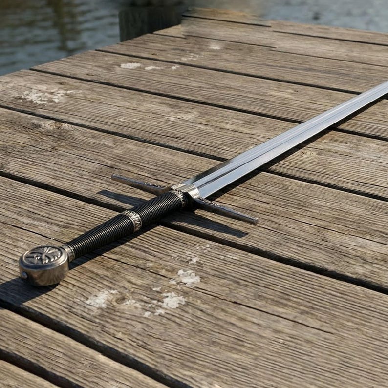 Handgjord Witcher 3-Wild Hunt stålvargmedaljong Geralt av Rivia replika | Handgjord fantasy displaybladplakett, samlarobjekt för heminredning Witcher Sword