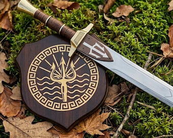 Handgjord Riptide-svärdreplika, Percy Jackson-samlarobjekt, Cosplay, Present till honom, Män, Jubileum, Filmrekvisita