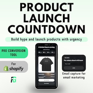Shopify Product Launch Countdown Timer – Preorder, Waitlist & Drop Countdown Section