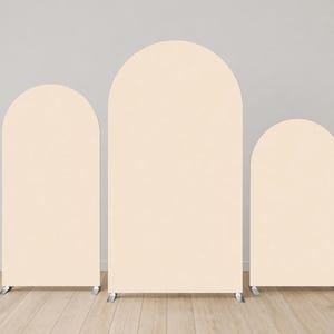 Neutral Arch Backdrop Cover Set, Cream Beige Arch Panels, Minimalist Wedding Baby Shower Backdrop, Balloon Party Arch Cover Decor