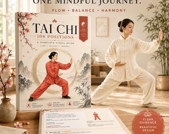 Complete Tai Chi Visual Guide  Beginner Tai Chi Printable  Home Practice Chart Gentle Daily Routine PDF  Instant Download
