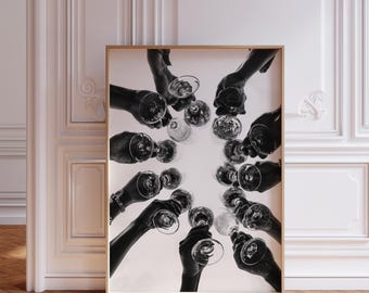 Cocktail Black Artwork Bar Cart Wall Art Funky African American Dining Room Black Artist Cool Black Owned Coffee Bar Decor Kitchen Printable