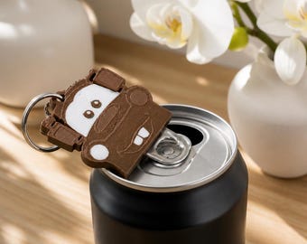 Mater Can Opener | Cars Inspired Nail Saver Keychain | Reusable Soda Tab Puller