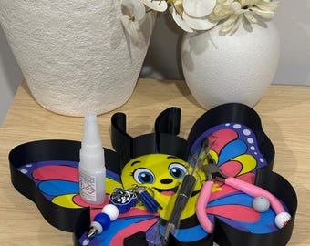Butterfly Trinket Tray 3D Print File | Colorful Craft Organizer (Digital Download)
