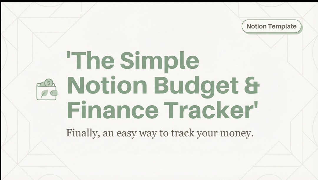 Notion Budget Tracker Template | Simple Personal Finance & Expense ...