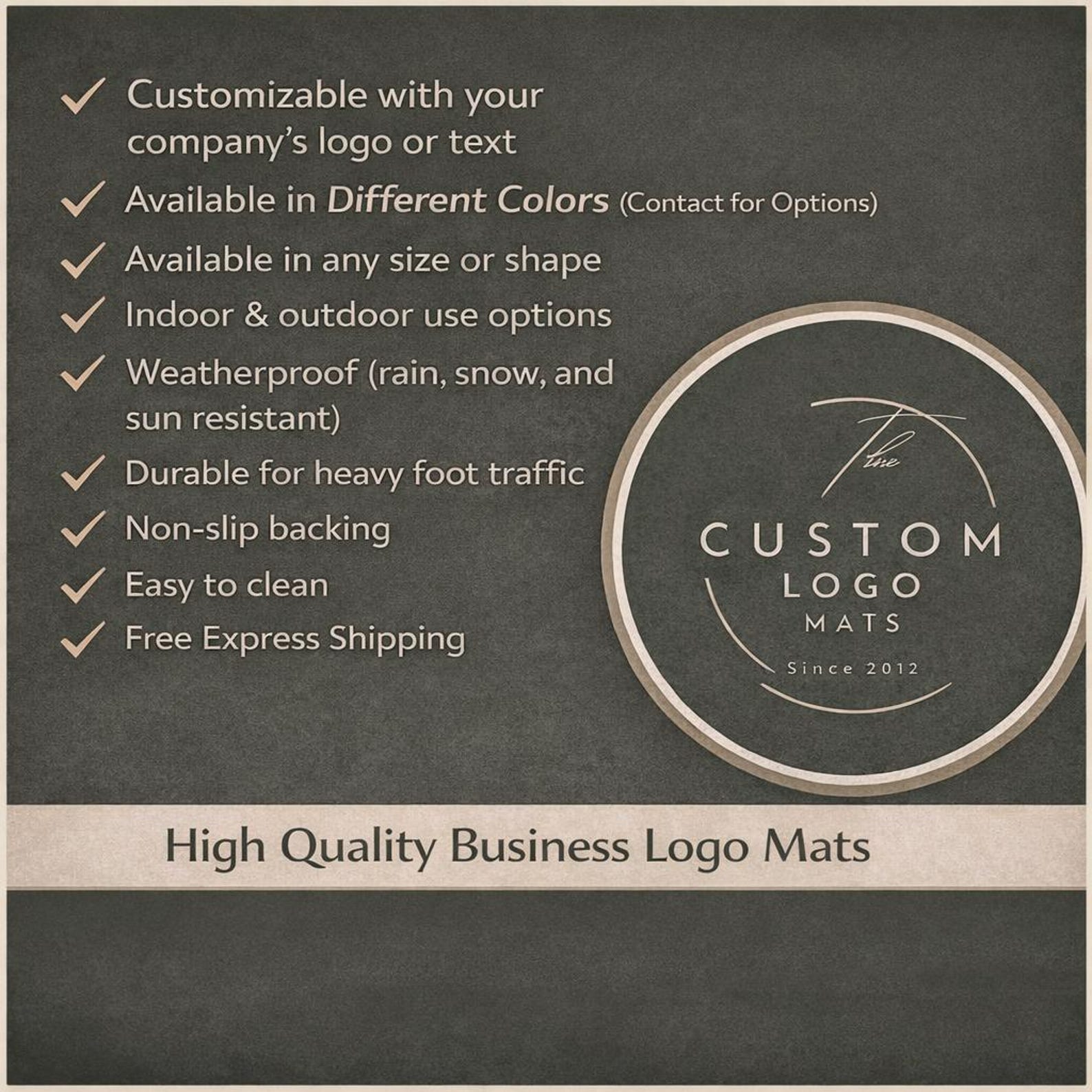 Branded Rug Personalized Logo Mat, Branded Entry Rug, Custom Business Floor Runner ...