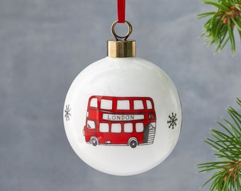 London Bus Bauble / Christmas Ornament - Lovingly Made In Britain
