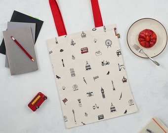 Simply London Canvas Bag / Tote - Lovingly Made In Britain, Screen-printed Bag, Tote Bag, Shoulder Bag, Grocery Bag, Shopping Bag