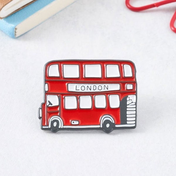 Simply London Bus Enamel Pin Badge - Lovingly Made In Britain