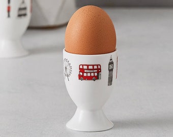 London Skyline Fine Bone China Egg Cup - Amorevolmente Made In Britain, Fine Bone China, portauovo in ceramica, Stoviglie, Colazione