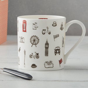 Simply London Mug - Lovingly Made In Britain, Fine Bone China, Coffee Mug, Tea Mug, Made in UK