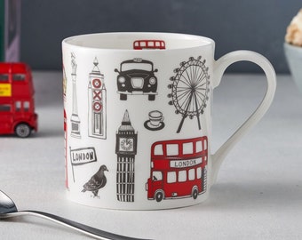 Big Smoke London Mug, Fine Bone China, Coffee Mug, Tea Mug, Made in UK