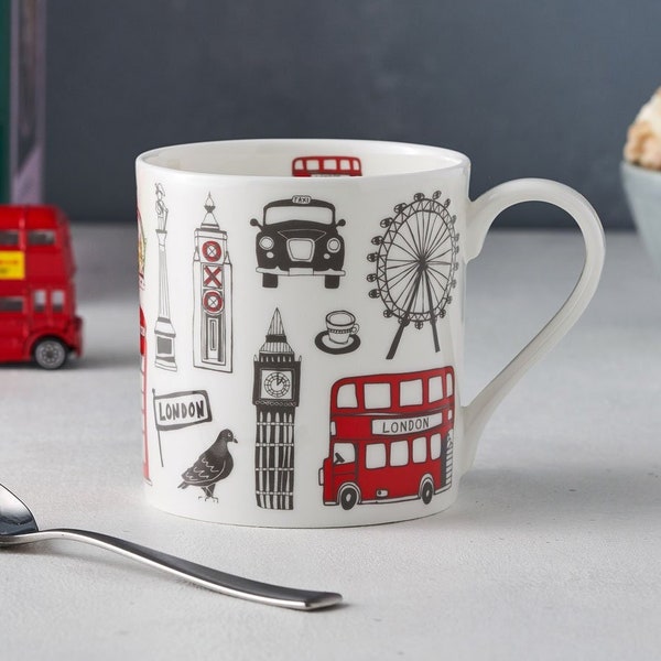 Big Smoke London Mug, Fine Bone China, Coffee Mug, Tea Mug, Made in UK