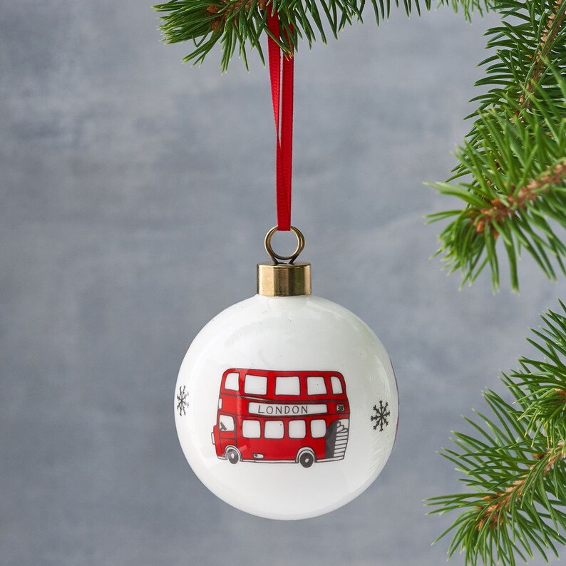 London Bus Bauble / Christmas Ornament Lovingly Made In Britain image 3