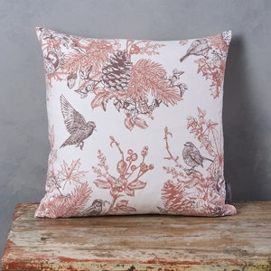 Autumn Garden Cushion, Cotton Cushion Cover, Couch Cushion Cover, Decor, Sofa Cushion Cover, Made in UK image 6