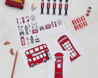 Pack of Six London Postcards - Lovingly Made in Britain