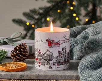 Santa's Sleigh Winter Forest Luxury Christmas Candle