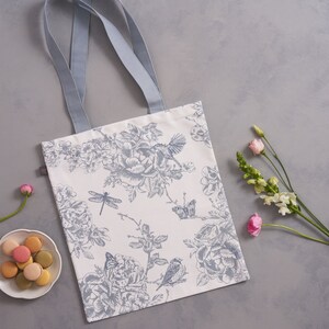 Wildlife in Spring Canvas Bag, Screen-printed Bag, Tote Bag, Shoulder Bag, Grocery Bag, Shopping Bag, Made in UK image 2