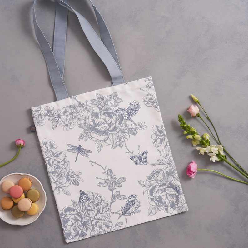Wildlife in Spring Canvas Bag, Screen-printed Bag, Tote Bag, Shoulder Bag, Grocery Bag, Shopping Bag, Made in UK image 2