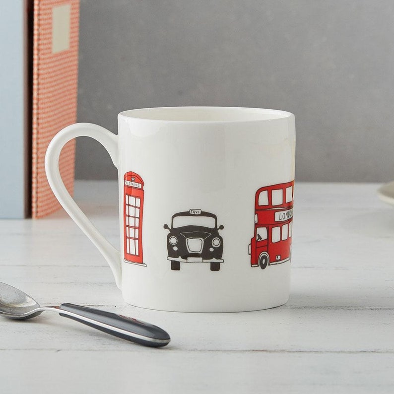 Three Assorted London Mugs Gift Set Fine Bone China Coffee Etsy