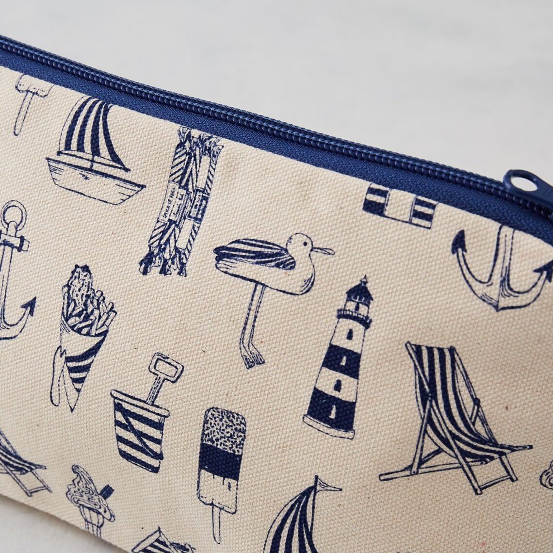 Nautical Cosmetic Bag / Pencil Case Lovingly Made in Etsy