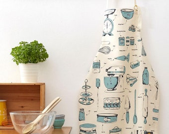 Baking Delight Apron, Cotton Apron, Screen-printed Apron, Kitchen Gift, Housewarming Gift, Made in UK