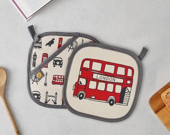 London Icons Pot Grab - Lovingly Made In Britain, insulated glove, hot pad, Kitchen, Oven mitt, Oven glove