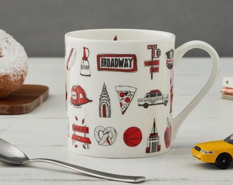 New York, New York Mug - Lovingly Made In Britain, Fine Bone China, Coffee Mug, Tea Mug, Made in UK