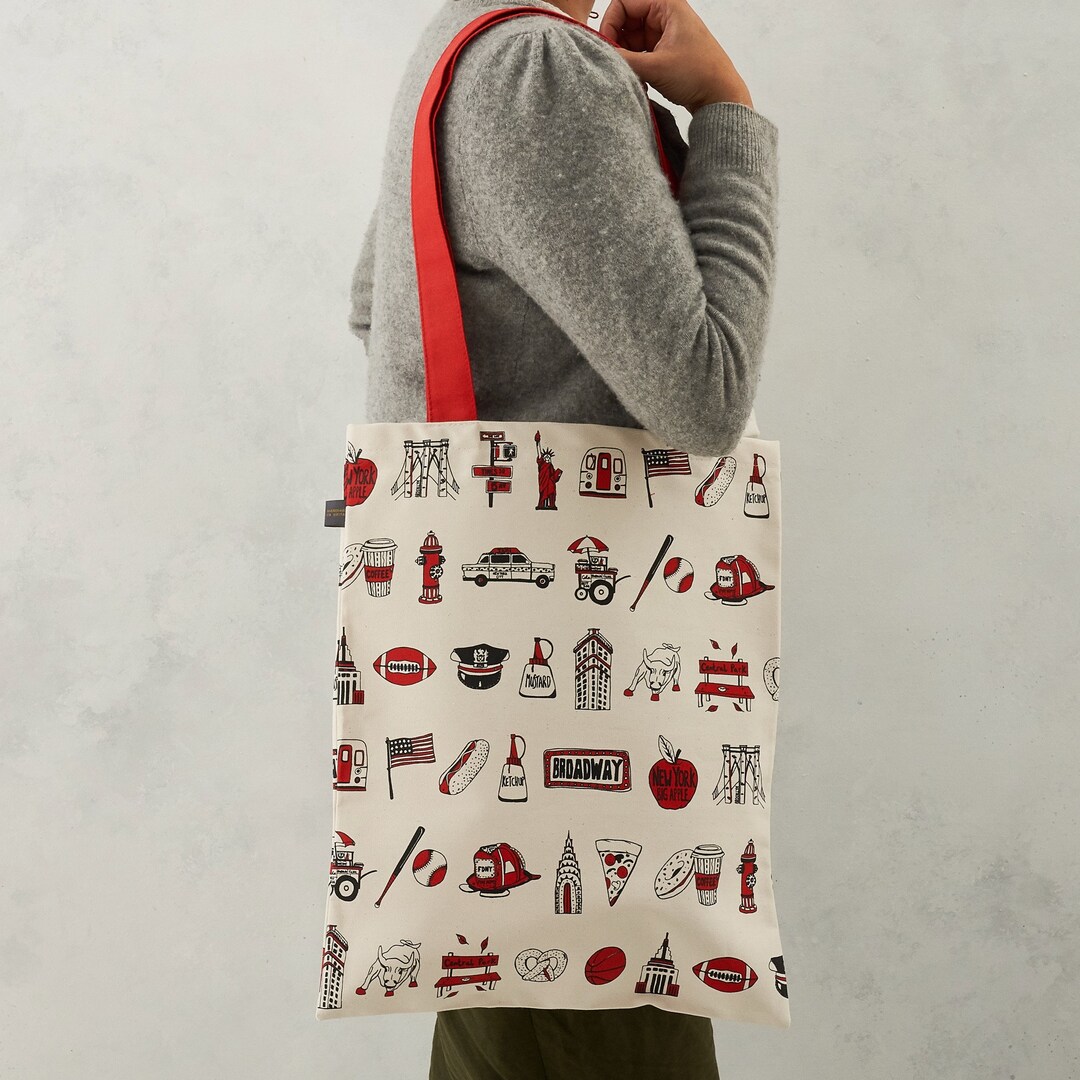 New York, New York Canvas Bag / Shopping Tote Screenprinted Bag, Tote Bag, Shoulder Bag