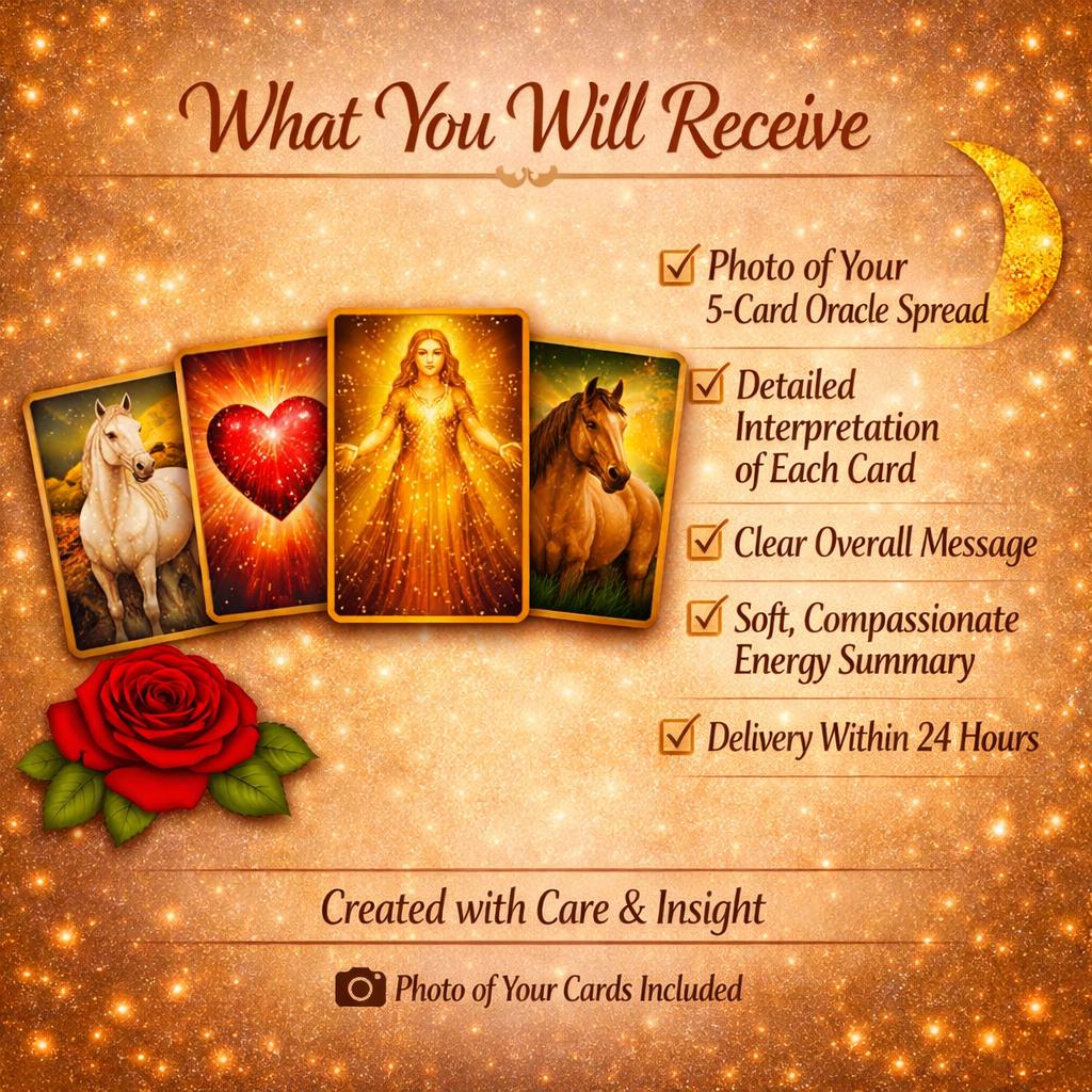 5 Card Oracle Reading | Intuitive Guidance | 24 Hour Delivery - Etsy