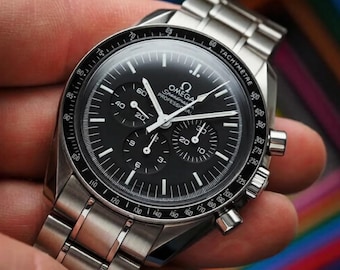 Vintage Omega Speedmaster Professional Moonwatch 42mm Black Dial Chronometer watch Iconic Hesalite/Sapphire Swiss Luxury Watch