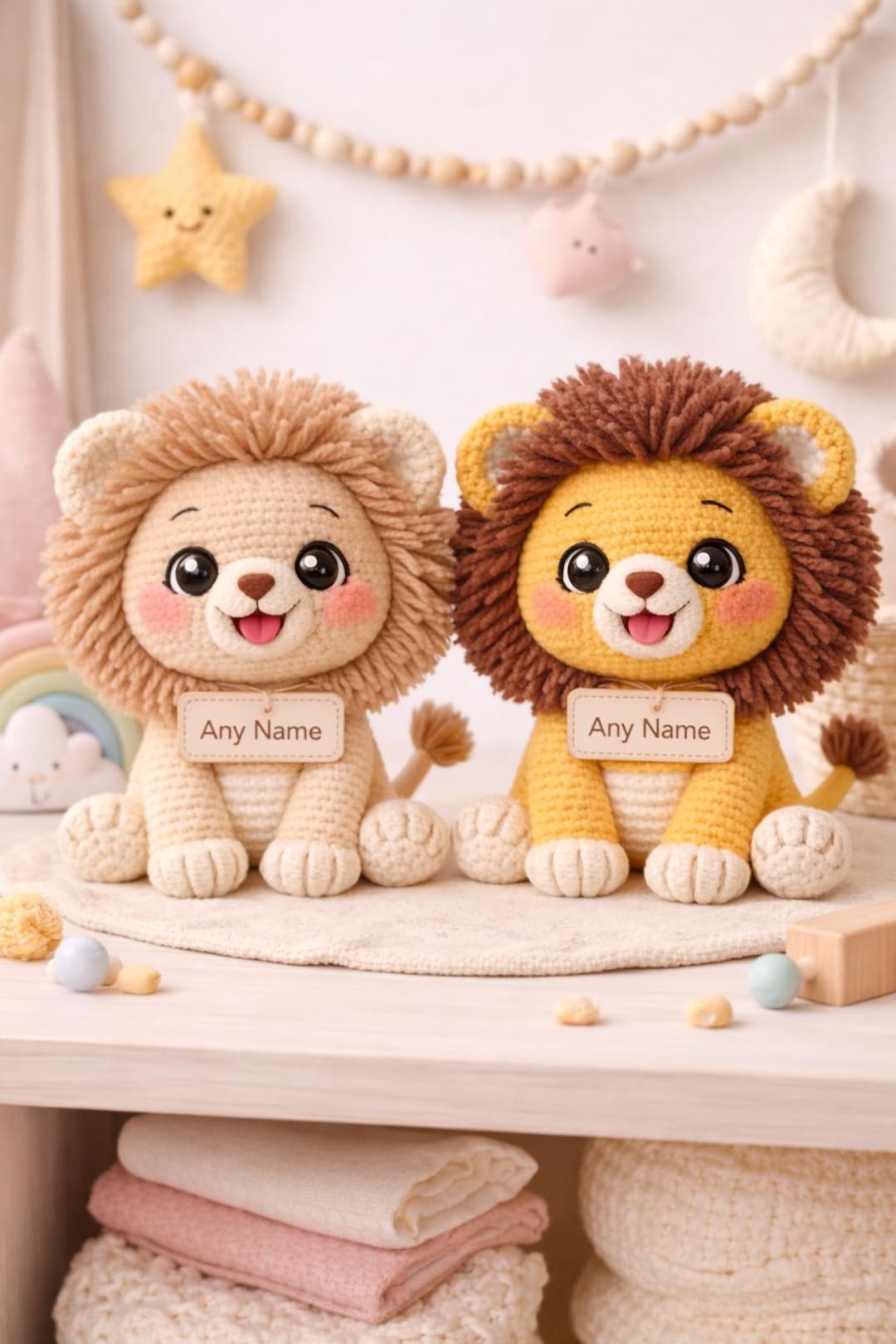Baby Lion Amigurumi Crochet Pattern PDF, Cute Safari Nursery Decor ...