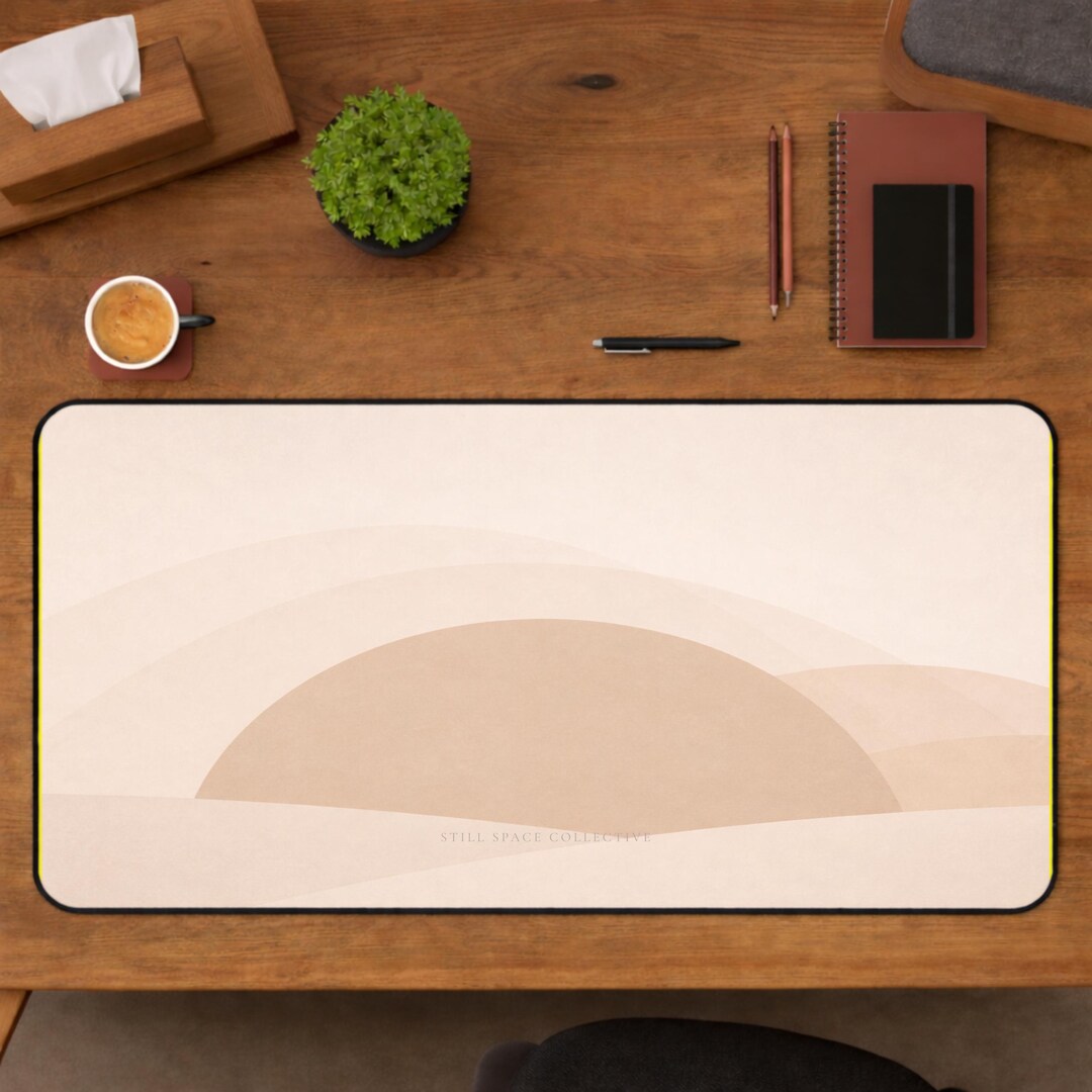 Minimalist Desk Mat | Neutral Desk Pad | Large Mouse Pad 32x16 | Calm ...