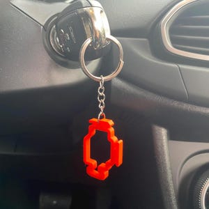 Engine error keychain - funny 3d printed car enthusiast gift, check engine light key ring accessory, durable pla design