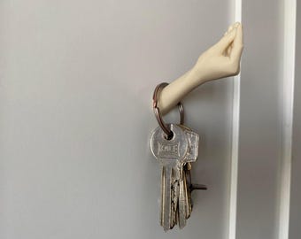 Funny italian hand gesture keys hook - 3d printed pla key holder - mounted with double-sided tape