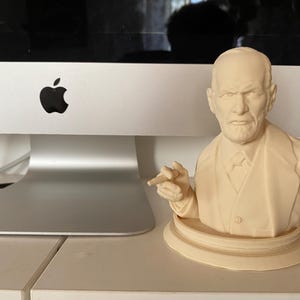 Sigmund Freud Bust Statue - Psychology Desk Decor - 3D Printed Intellectual Ornament - Psychoanalysis Gift - Therapist Office image 9